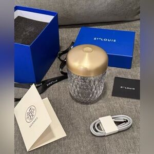 NWT Hermes Gold Mini Saint Louis Crystal Lamp